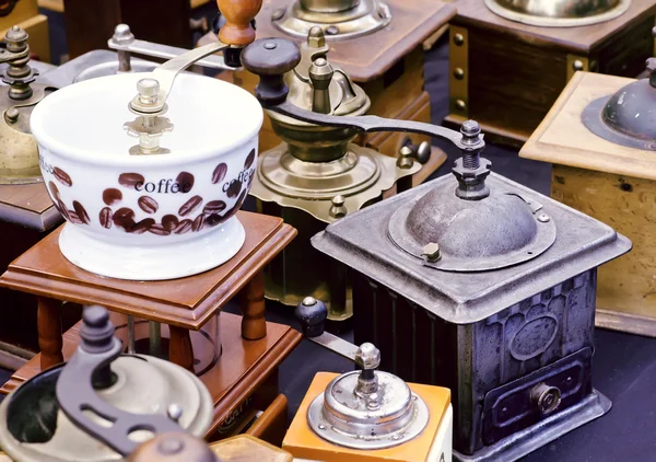 Coffee grinders on sale of flea market