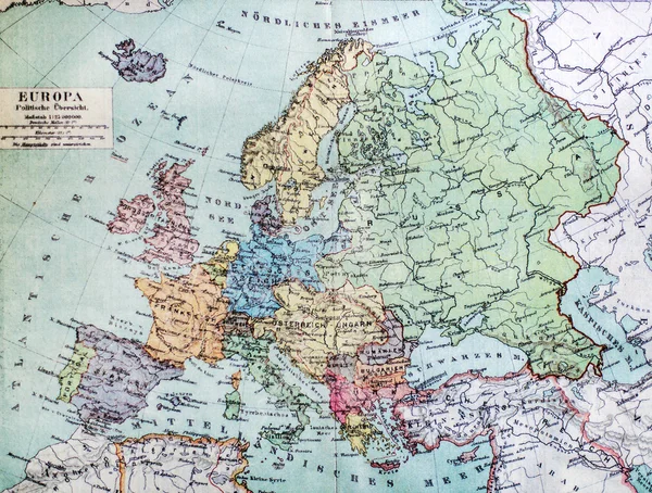 Historical map of old Europe. 1900 years.