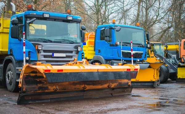 Road services are ready for winter. Winter service vehicles.