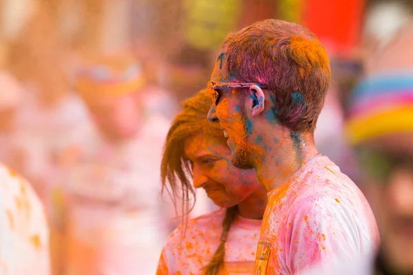 PRAGUE, CZECH REPUBLIC - MAY 30: People attend the Color Run on May 30, 2015 in Prague, Czech rep. The Color Run is a worldwide hosted fun race with about 12000 competitors in Prague.