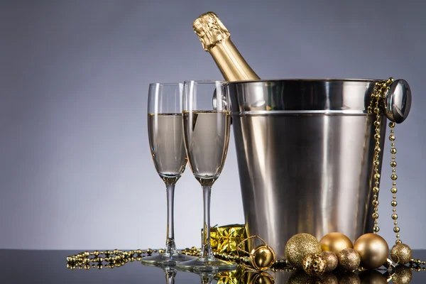 Celebration theme with champagne still life