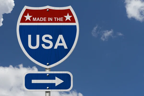 American Made in the USA Highway Road Sign