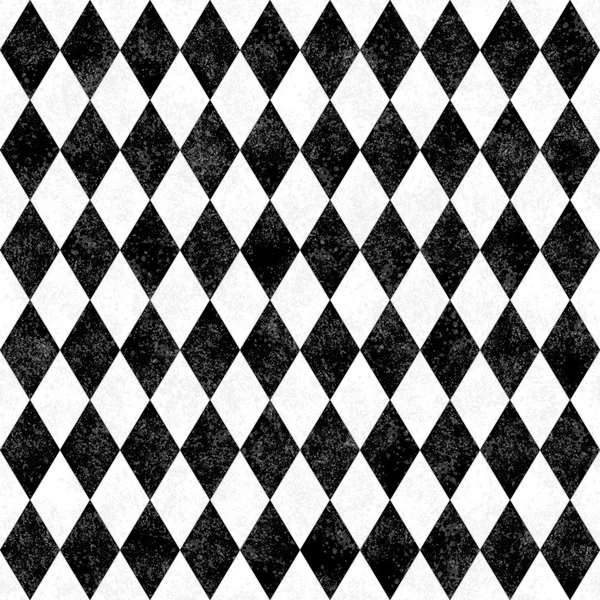 Black and White Grunge Diamond Tile Pattern Repeat Background