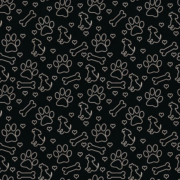 Brown Doggy Tile Pattern Repeat Background