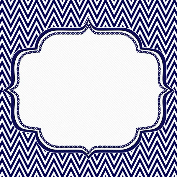 Navy Blue and White Chevron Zigzag Frame Background