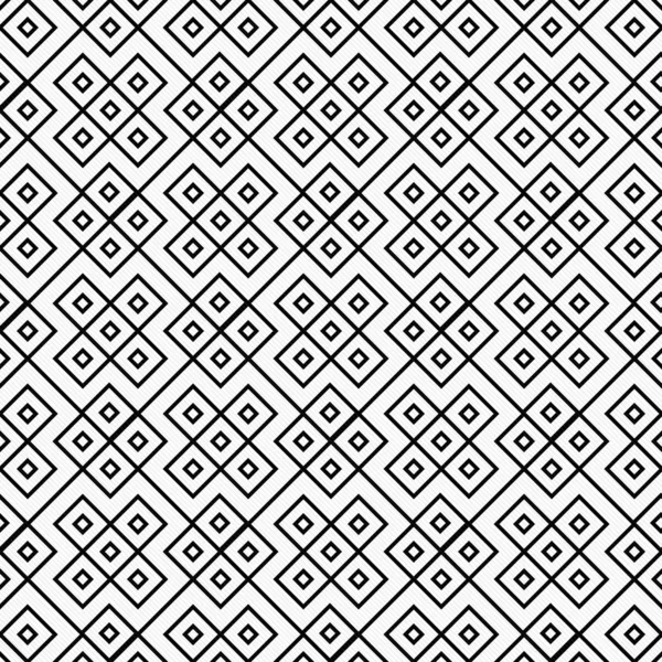 Black and White Square Geometric Repeat Pattern Background