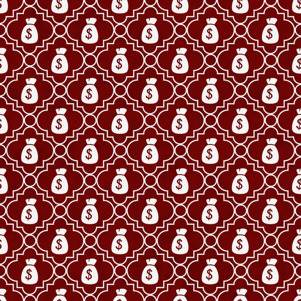 Red and White Money Bag Repeat Pattern Background