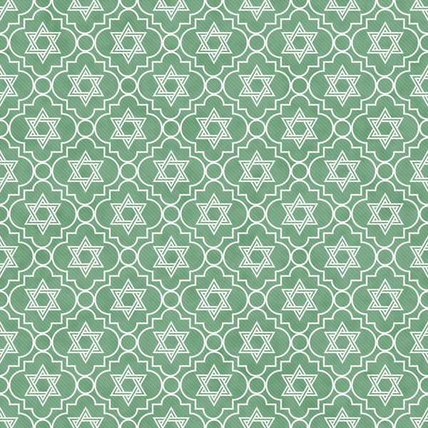Green and White Star of David Repeat Pattern Background