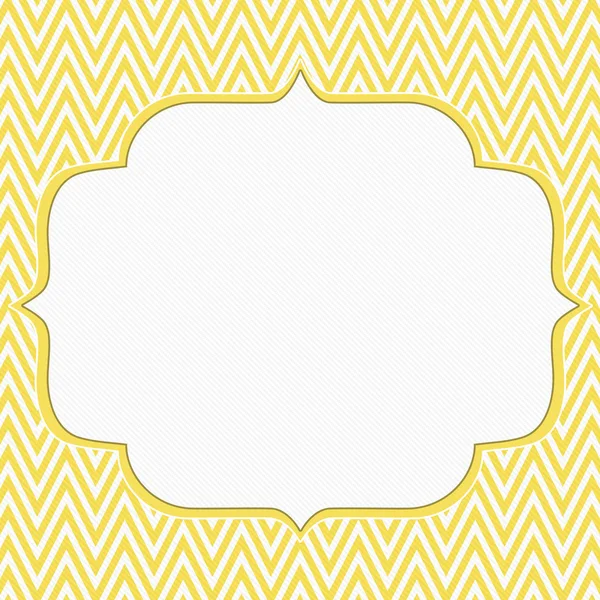 Yellow and White Chevron Zigzag Frame Background