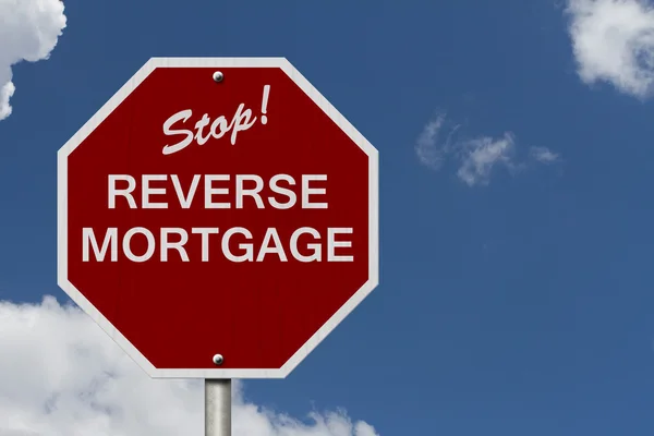 Stop Reverse Mortgage Road Sign