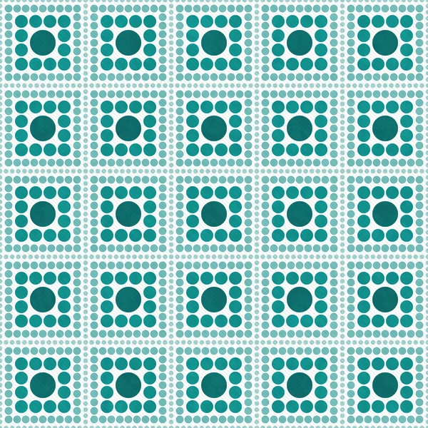 Teal and White Polka Dot Square Abstract Design Tile Pattern Rep