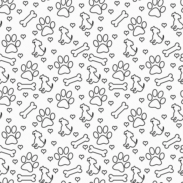 Black and White Doggy Tile Pattern Repeat Background