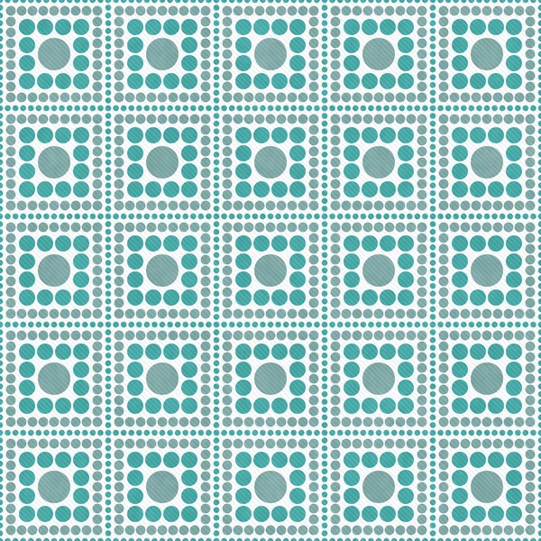 Teal, Gray And White Polka Dot Square Abstract Design Tile Patte