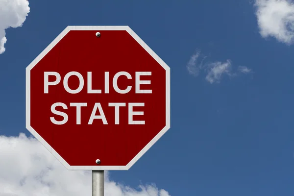 Stop Police State Road Sign