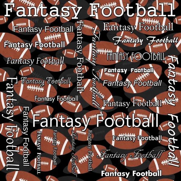 Fantasy Football Design with Brown and White Footballs Pattern R