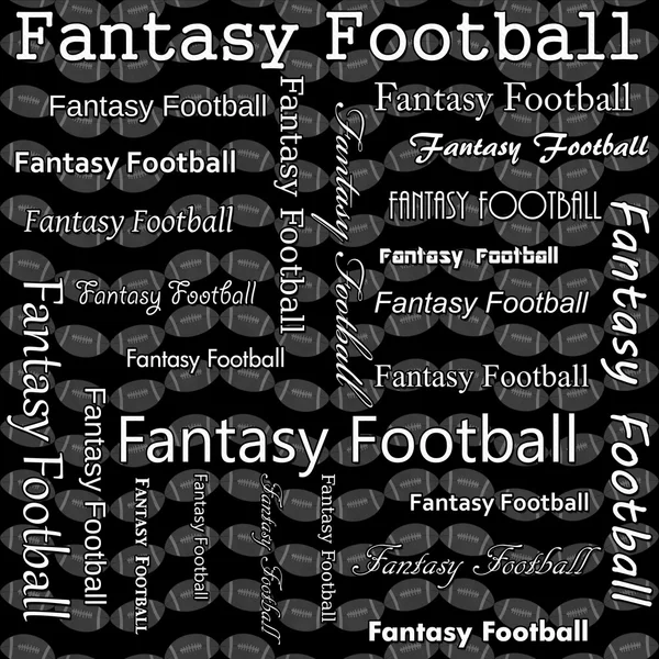 Fantasy Football Design with Black and White Footballs Pattern R