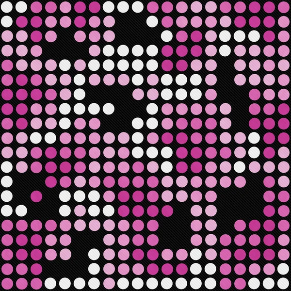 Pink, Black and White Polka Dot Mosaic Abstract Design Tile Patt