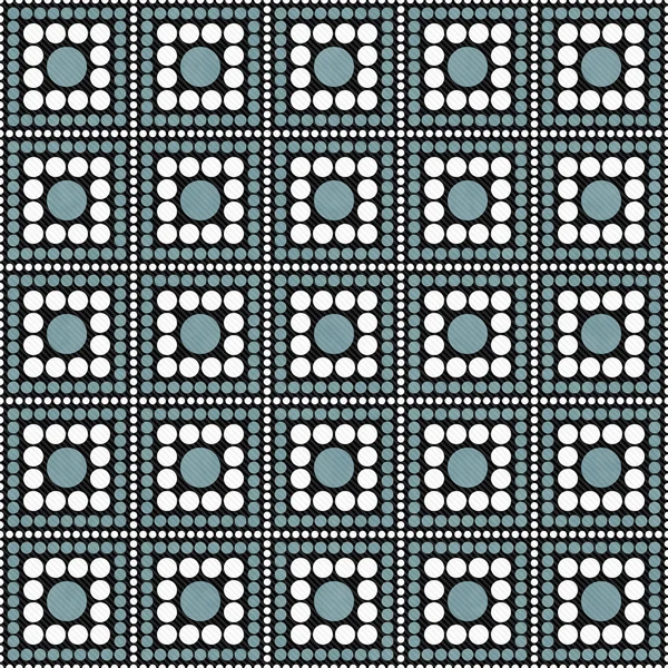 Green, Black and White Polka Dot Square Abstract Design Tile Pat