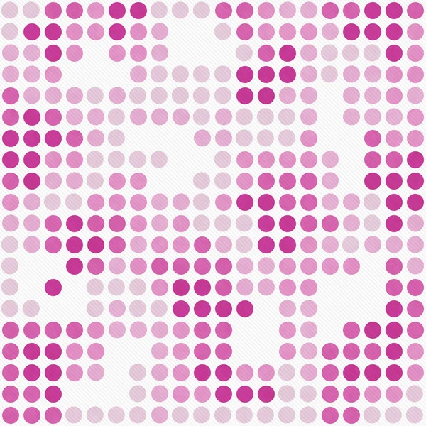 Pink and White Polka Dot Mosaic Abstract Design Tile Pattern Rep