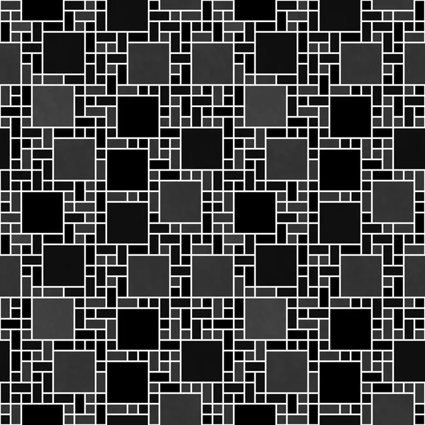 Black and White Square Mosaic Abstract Geometric Design Tile Pat