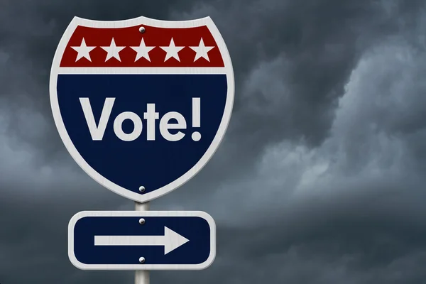 American Vote Highway Road Sign