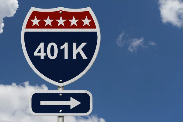 American 401K Highway Road Sign