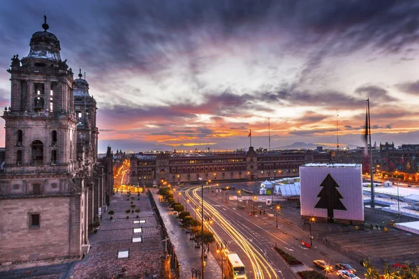 Metropolitan Cathedral Zocalo Mexico City Christmas Sunrise