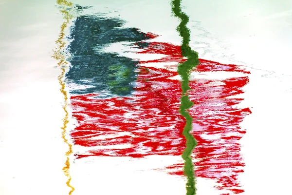 American Flag  Reflection Westport Grays Harbor Washington State