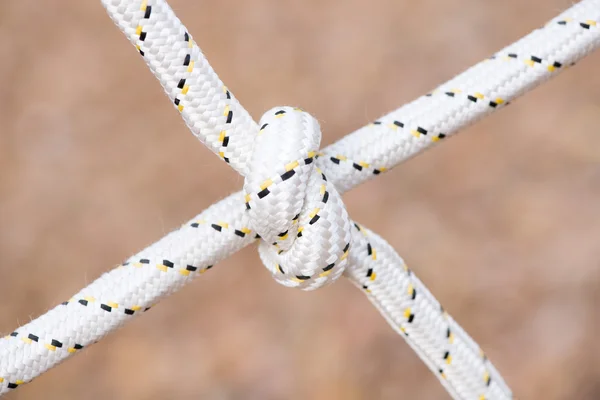 Rope with a tied knot