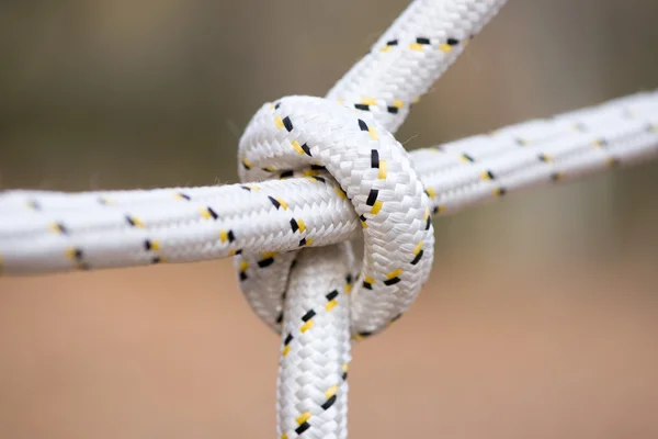 Rope with a tied knot