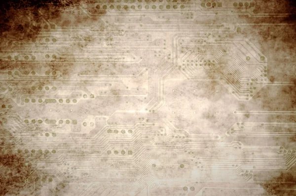 Grunge background with circuit board pattern