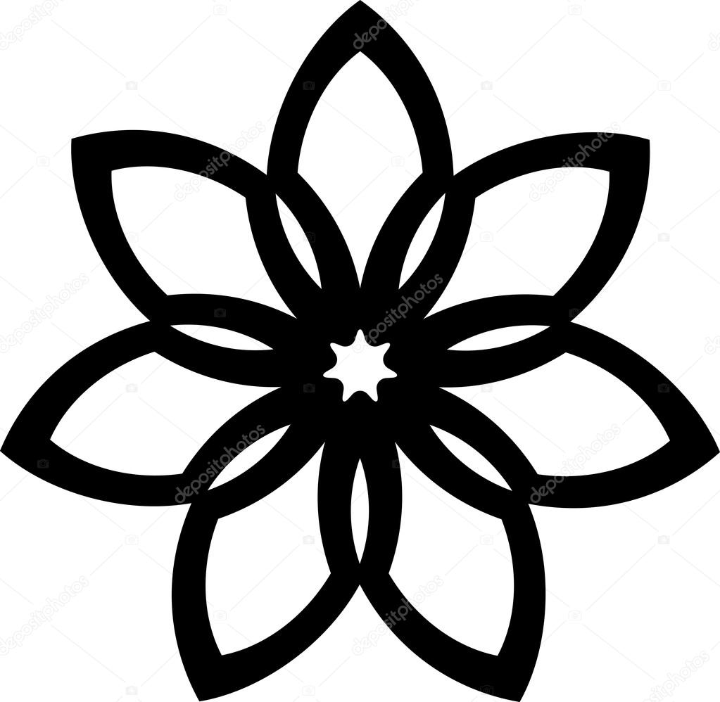 Adornos hoja flor silueta — Vector de stock © silverrose1 #80958092