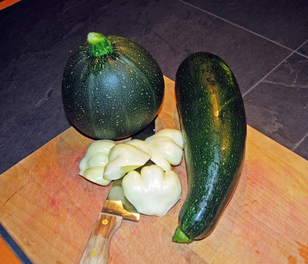 Round Green Zucchini, Green Zucchini and Chopped Pattypan I