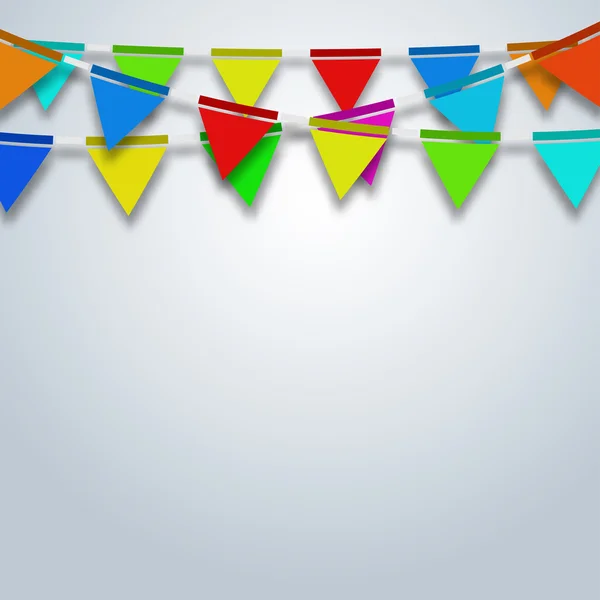 Vector modern party flags background.