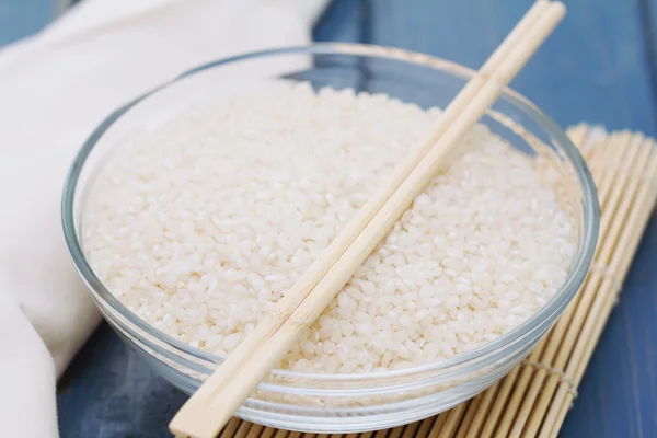 Raw rice in bowl