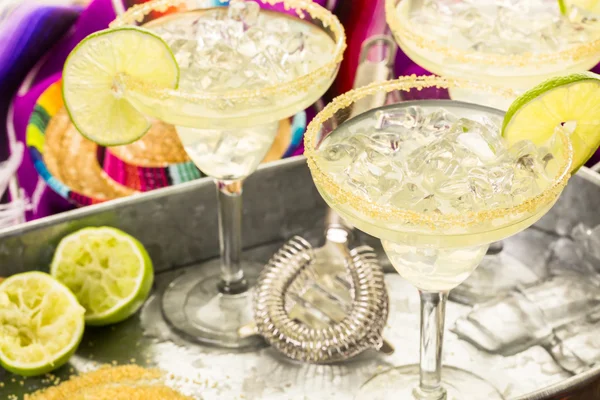 Classic lime margaritas