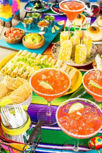 Fiesta buffet table