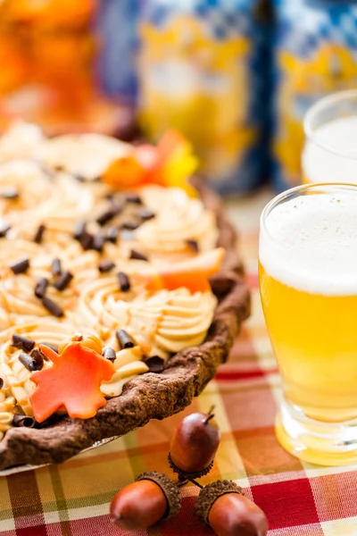 Pumpkin Pie and beer for Thanksgiving.