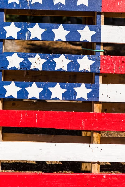 American Flag painted on wood