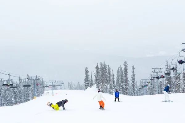 Ski resort at the end of the season