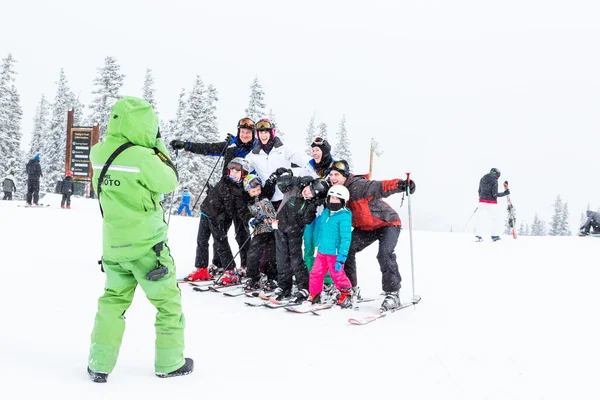 Tourists at Ski resort