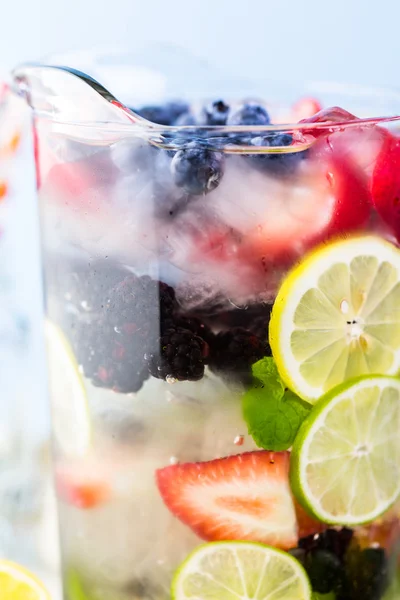 Infused water with fresh berries.