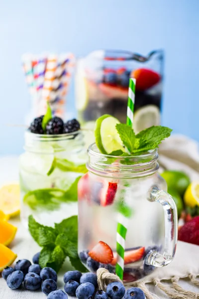 Infused water with fresh berries.