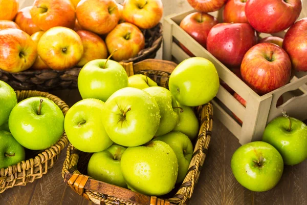 Variety of organic apples