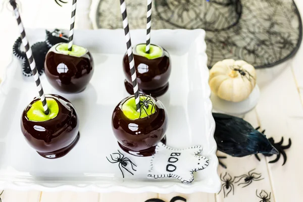Candy apples for Halloween party