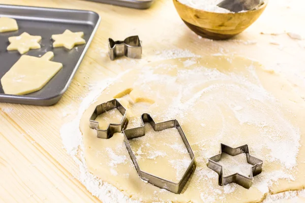 Baking sugar cookies for Hanukkah