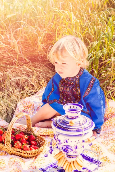 Russian kid in costume