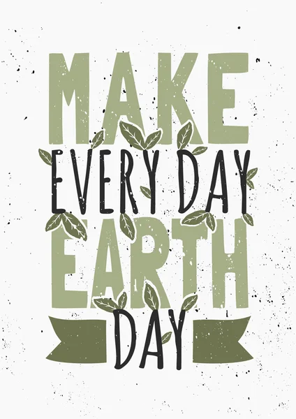 Earth Day Typographic Poster