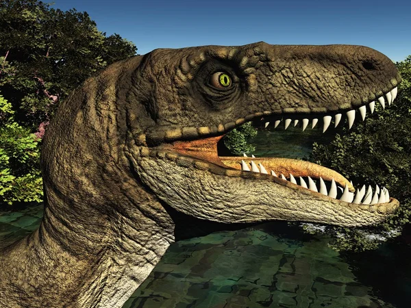Velociraptor the dinosaur 3d rendering