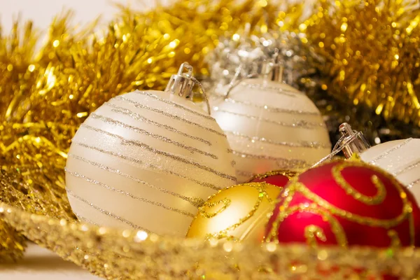 Christmas ball with golden decorations